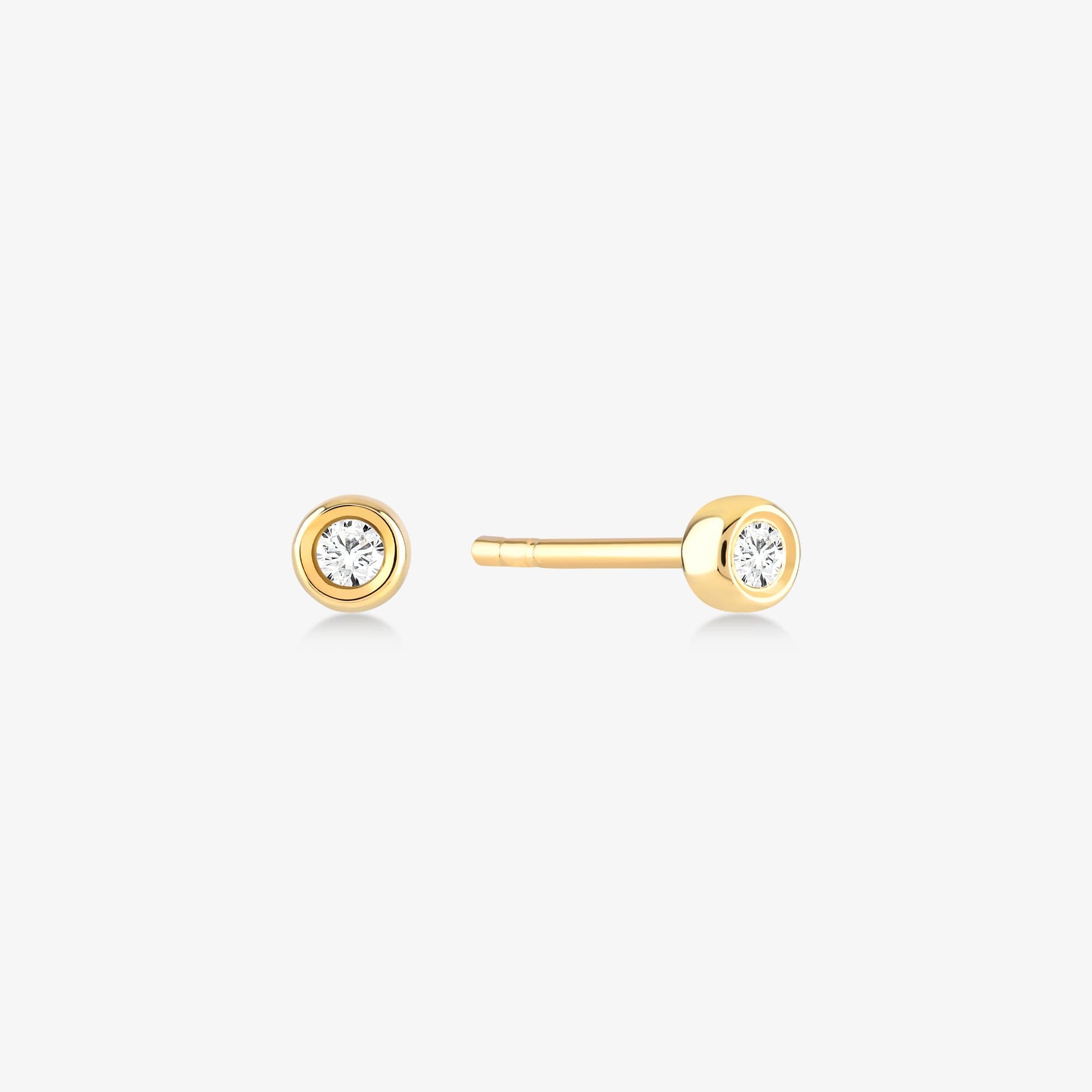 Diamond Round Solitaire Earrings