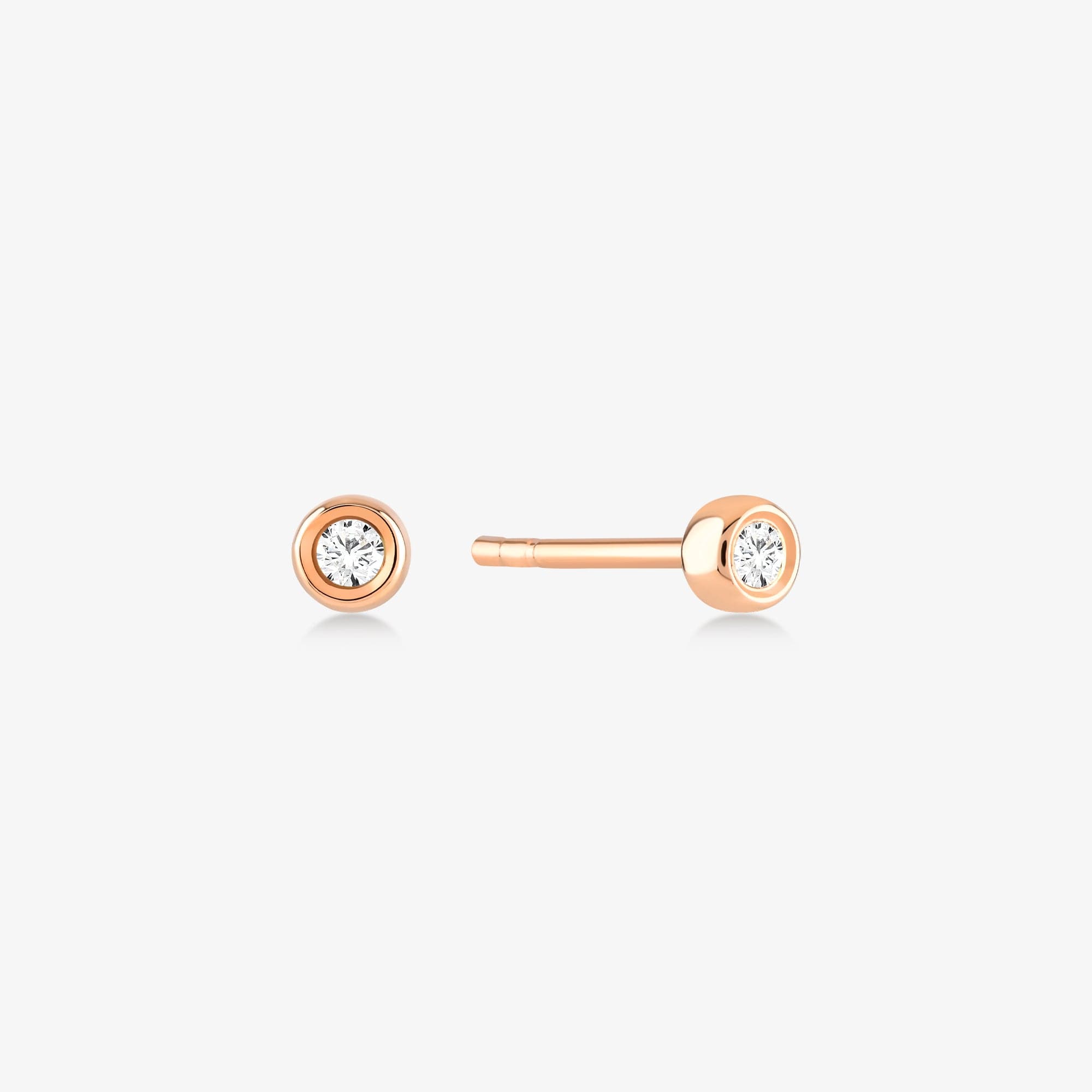 Diamond Round Solitaire Earrings