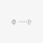 Diamond Round Solitaire Earrings
