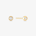 Diamond Round Solitaire Earrings
