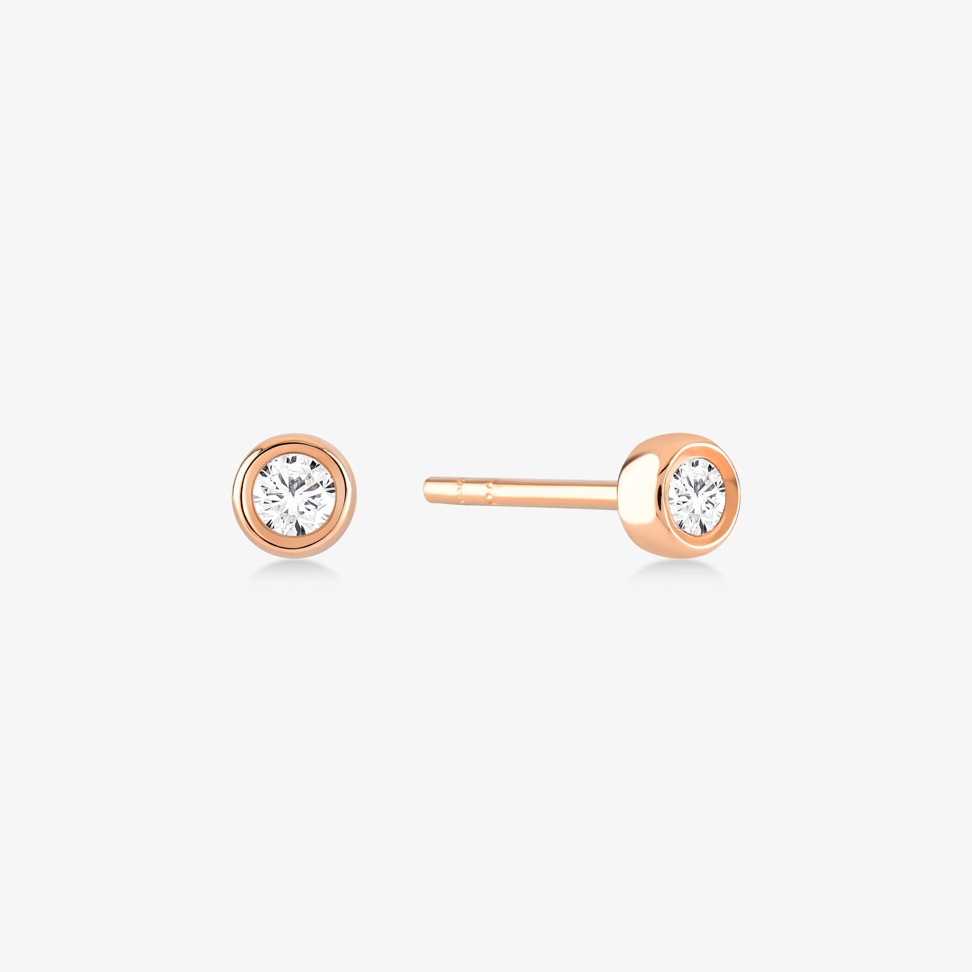 Diamond Round Solitaire Earrings