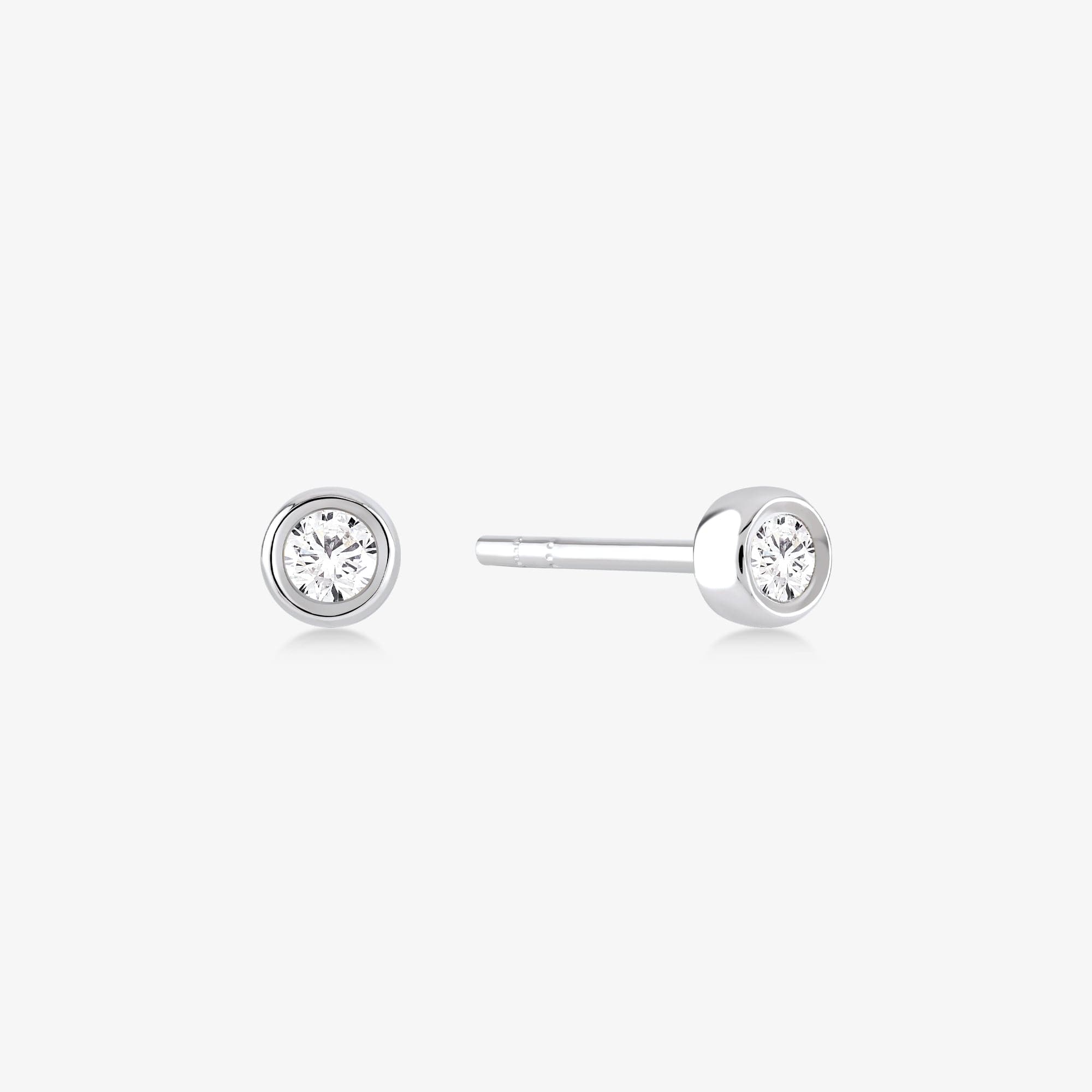 Diamond Round Solitaire Earrings
