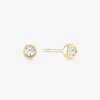 Diamond Round Solitaire Earrings
