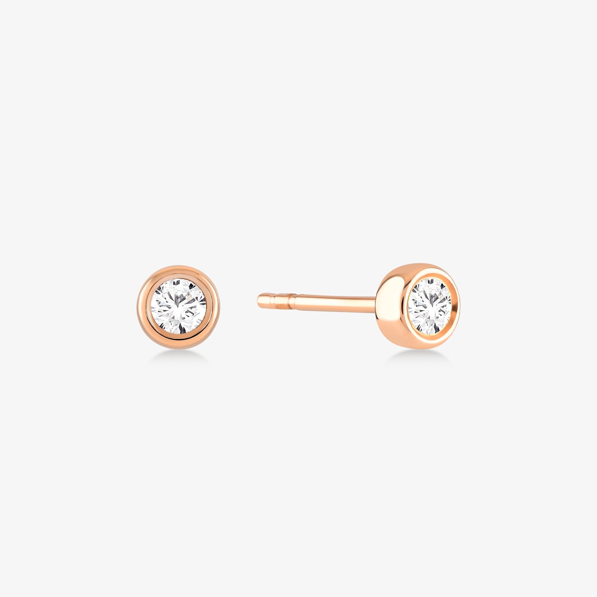 Diamond Round Solitaire Earrings