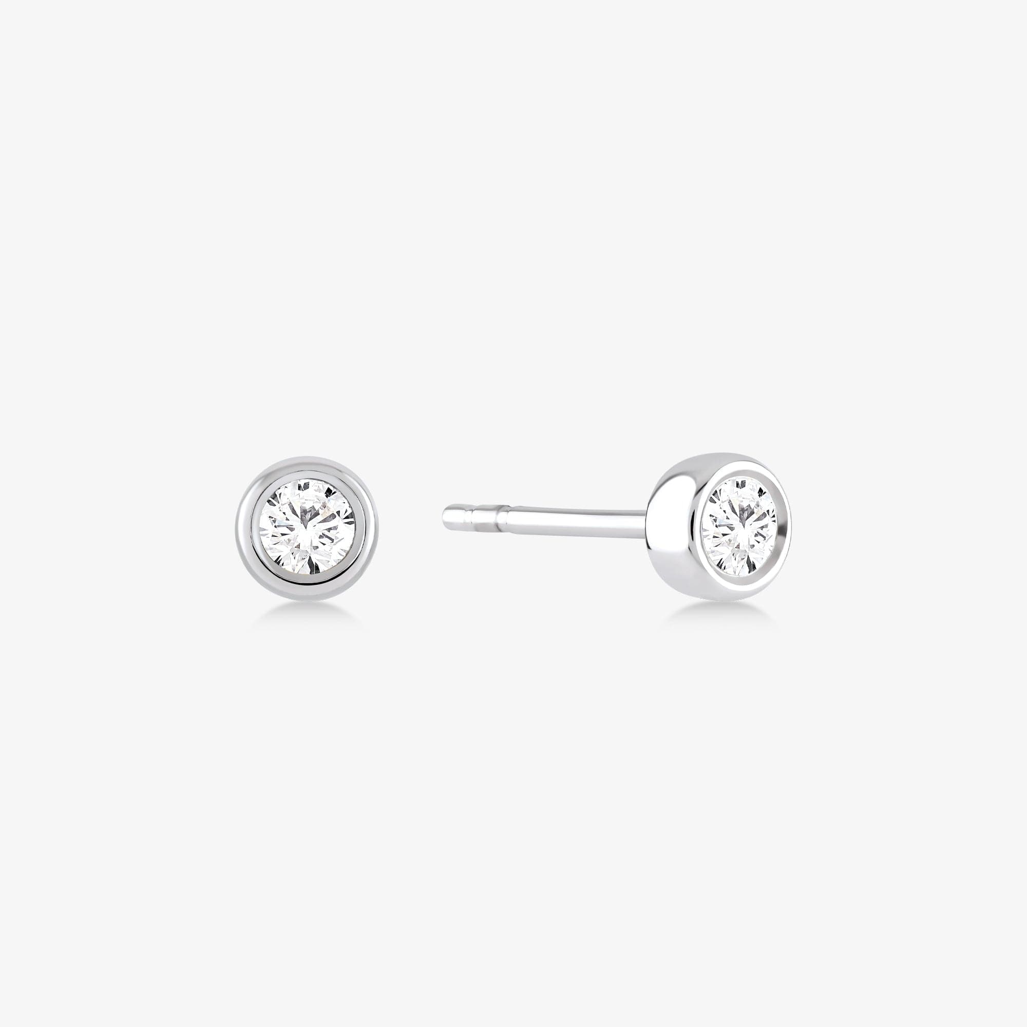 Diamond Round Solitaire Earrings
