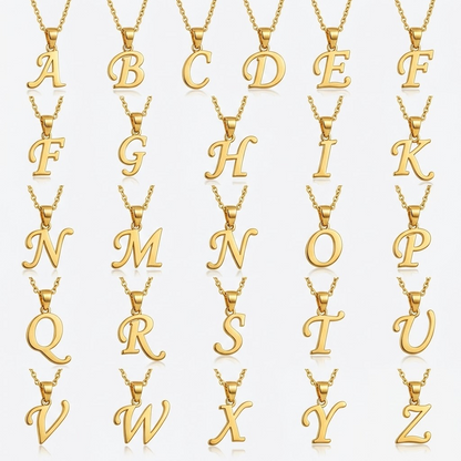 Script Letter Necklaces