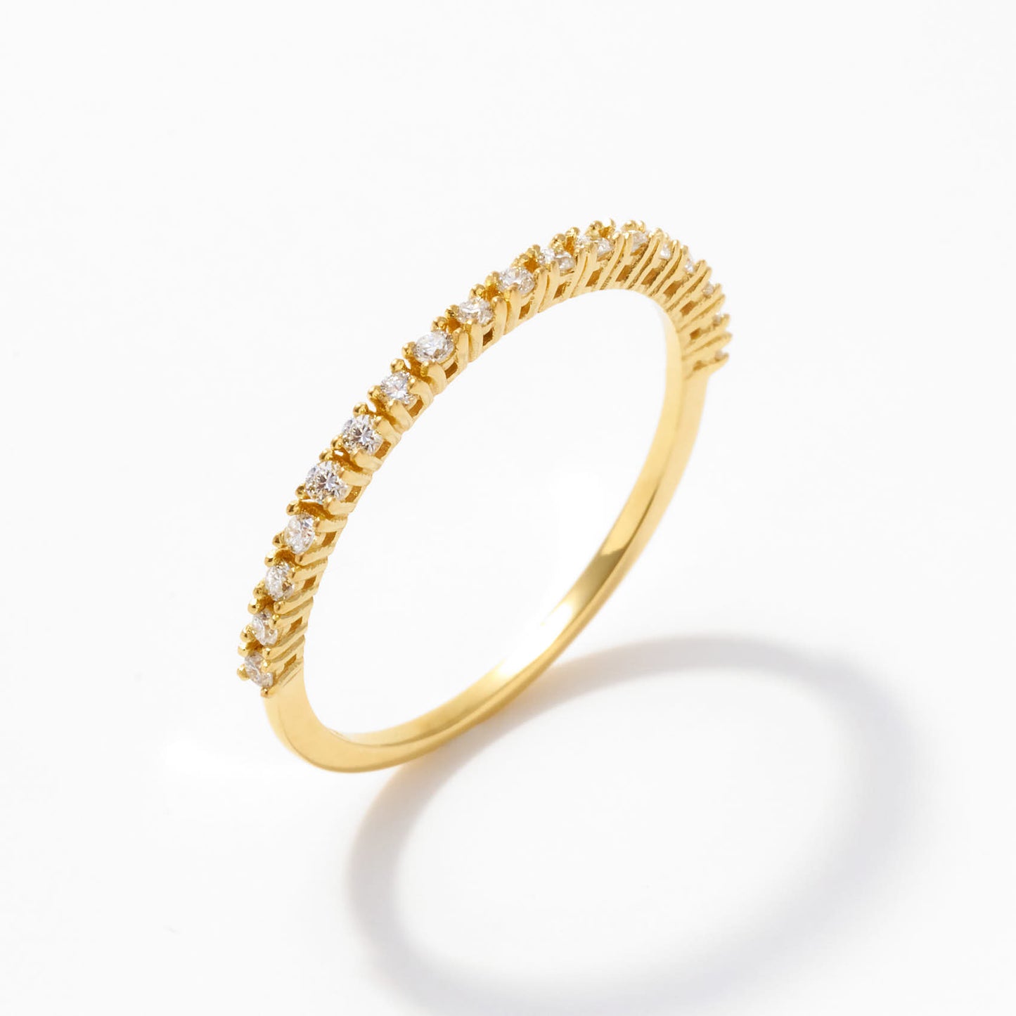 Diamond Half Eternity Ring in 14k Solid Gold