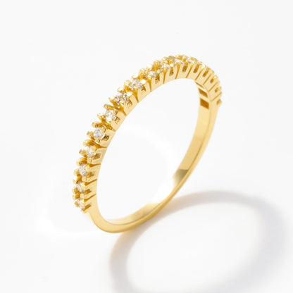 0.25 ct. Half Eternity Diamond Ring in 14k Solid Gold