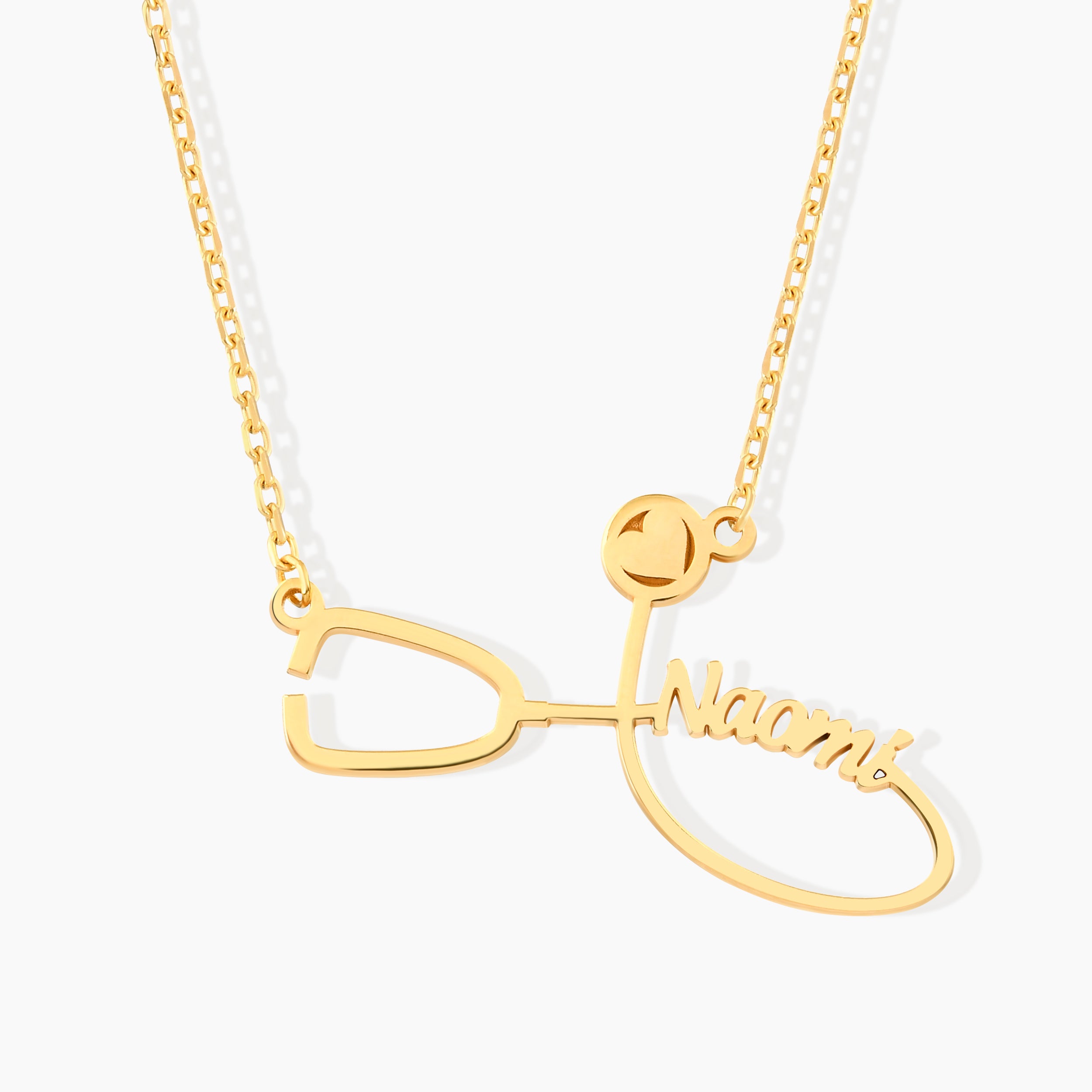 Diamond Name Stereoscope Necklace, Gifts for Doctors, Nurses