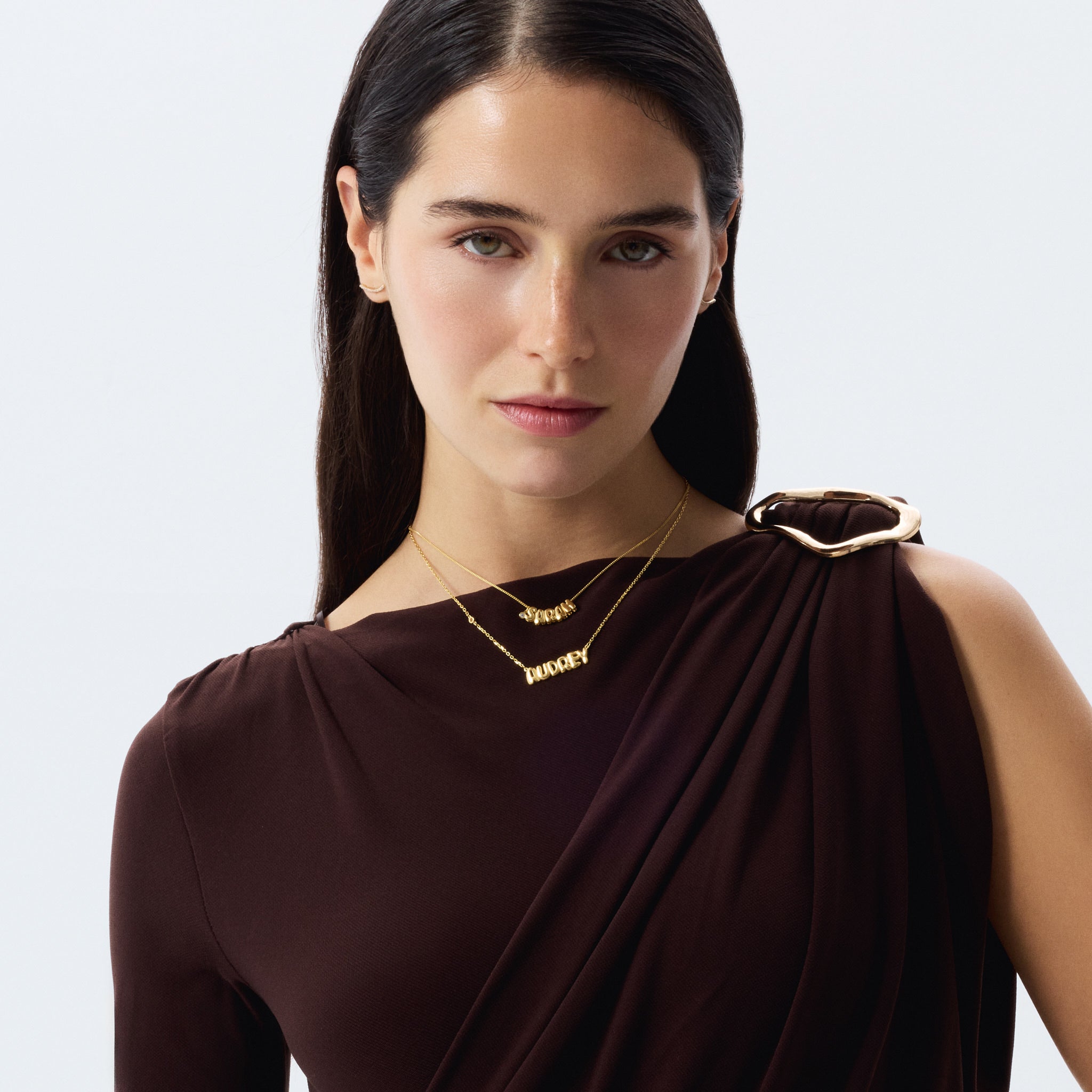 Diamond Bubble Name Necklace