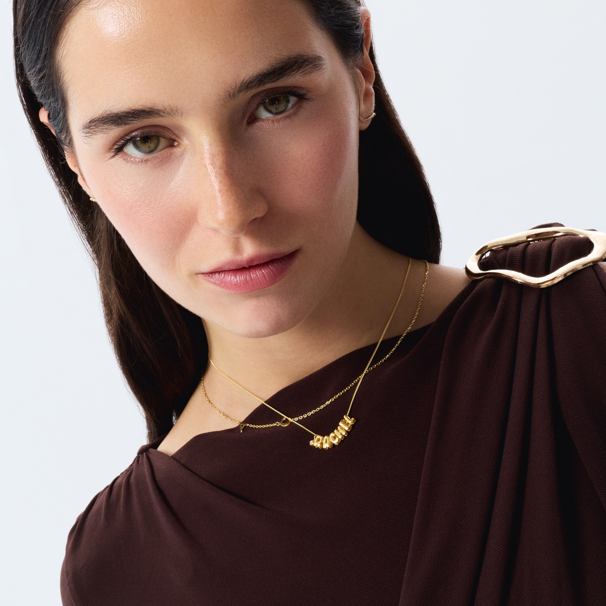 Diamond Bubble Name Necklace