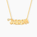 Diamond Bubble Name Necklace