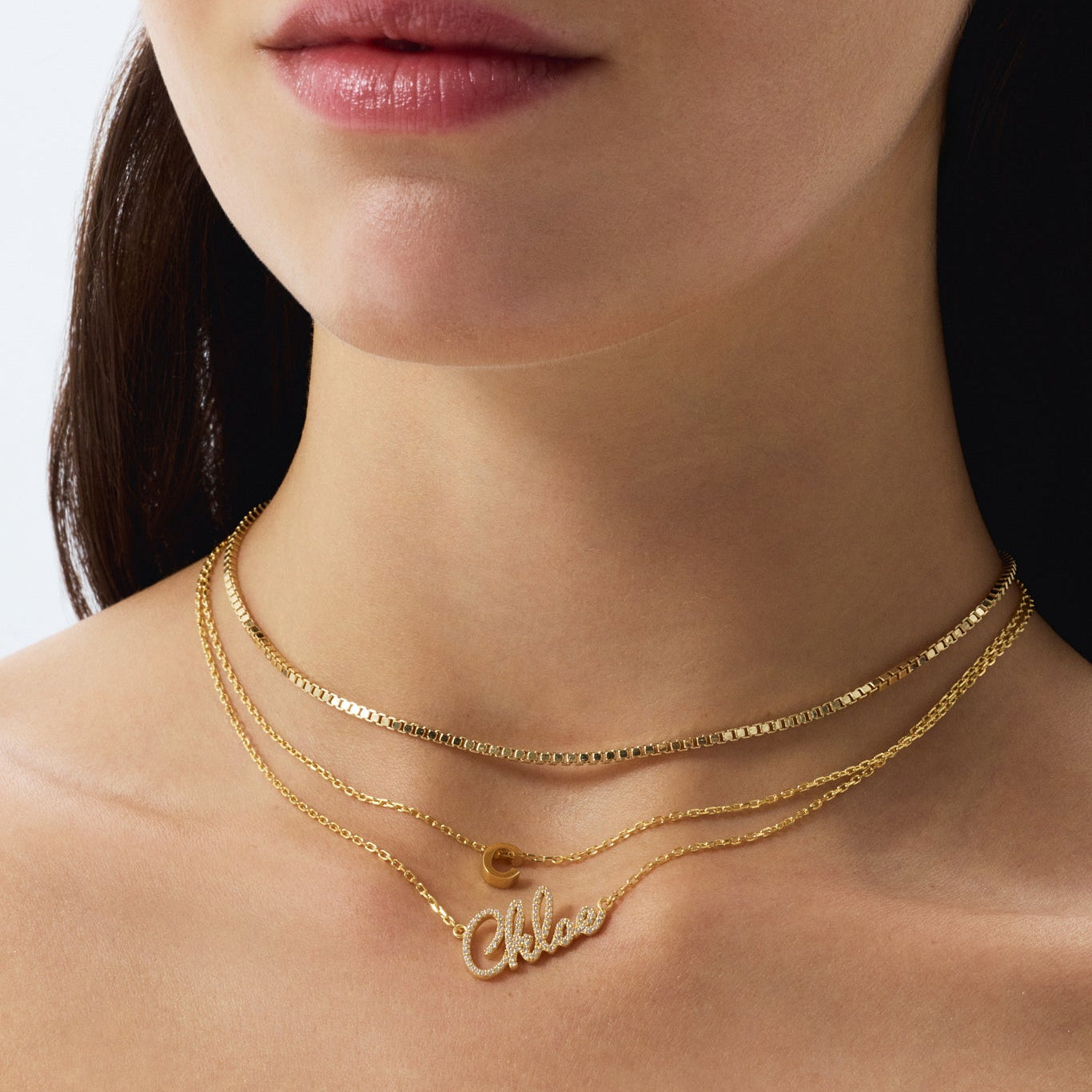 Diamond Script Personalized Name Necklace