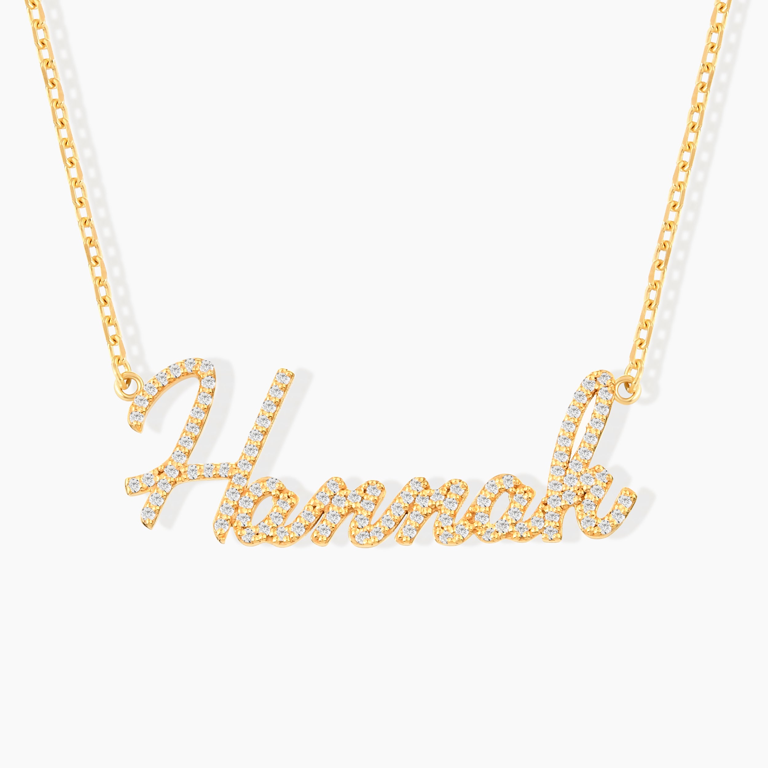 Diamond Script Personalized Name Necklace
