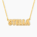 Diamond Custom Bubble Name Necklace