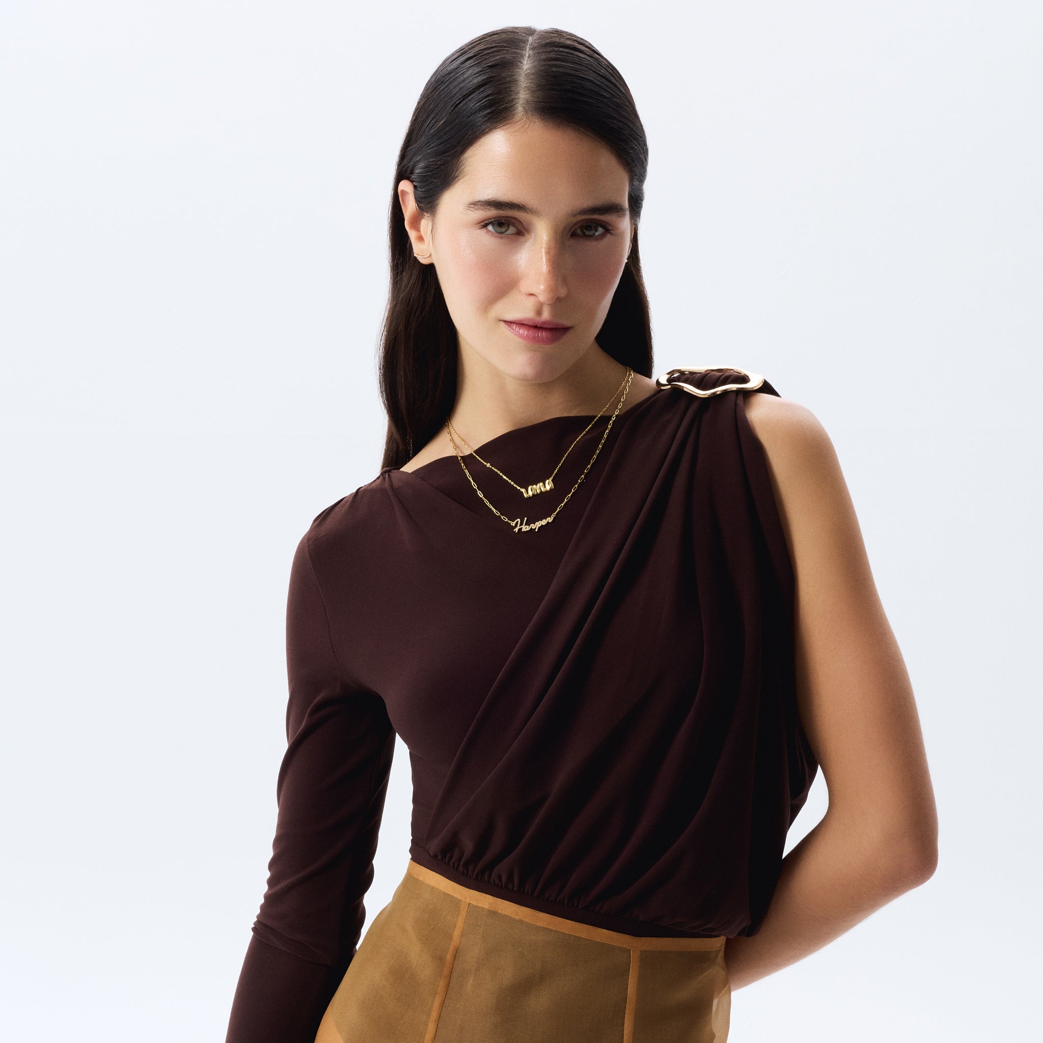 Diamond Custom Name Necklace on Paperclip Chain