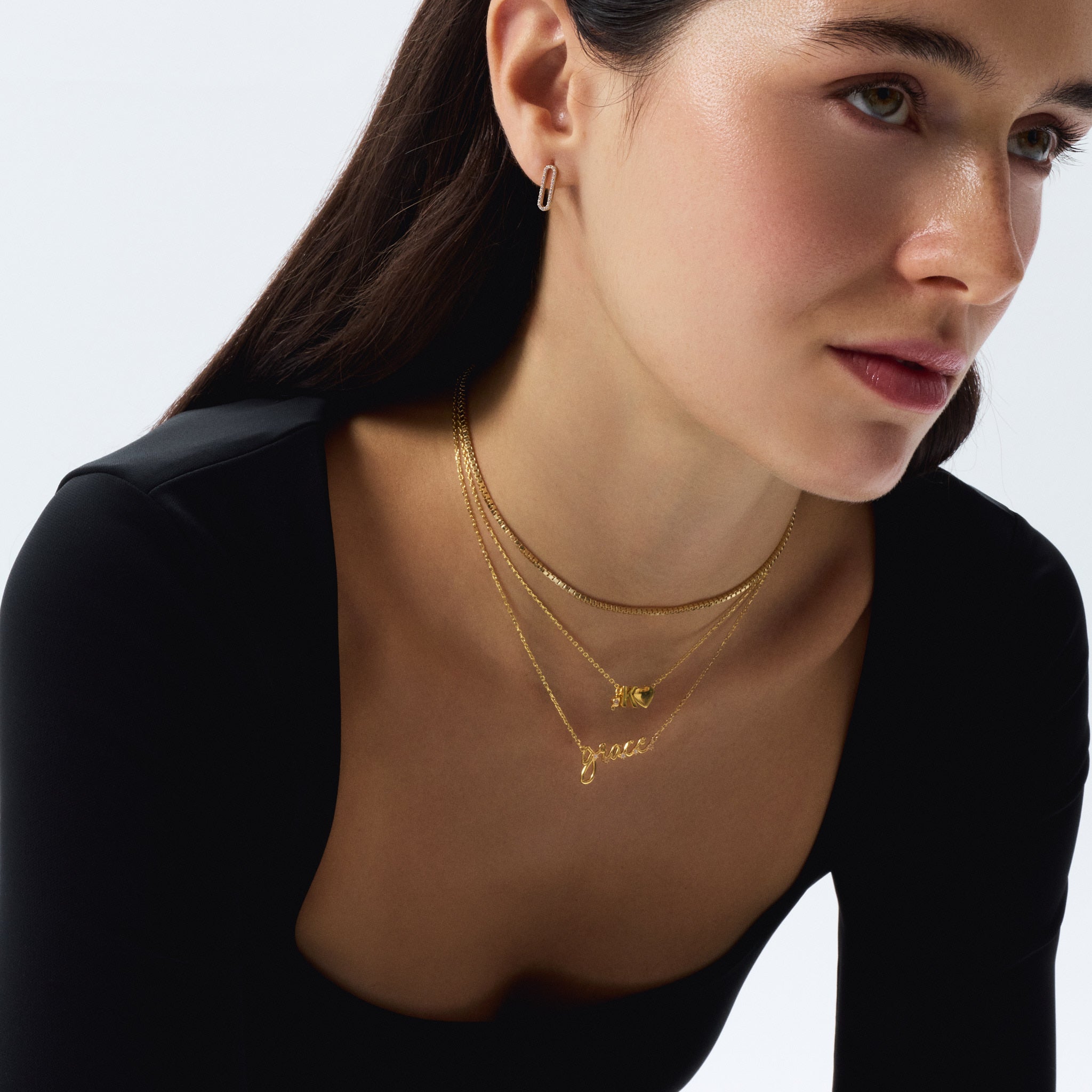 Diamond Custom Cursive Name Necklace