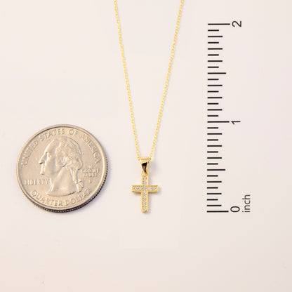 Pave Cross Pendant Necklace