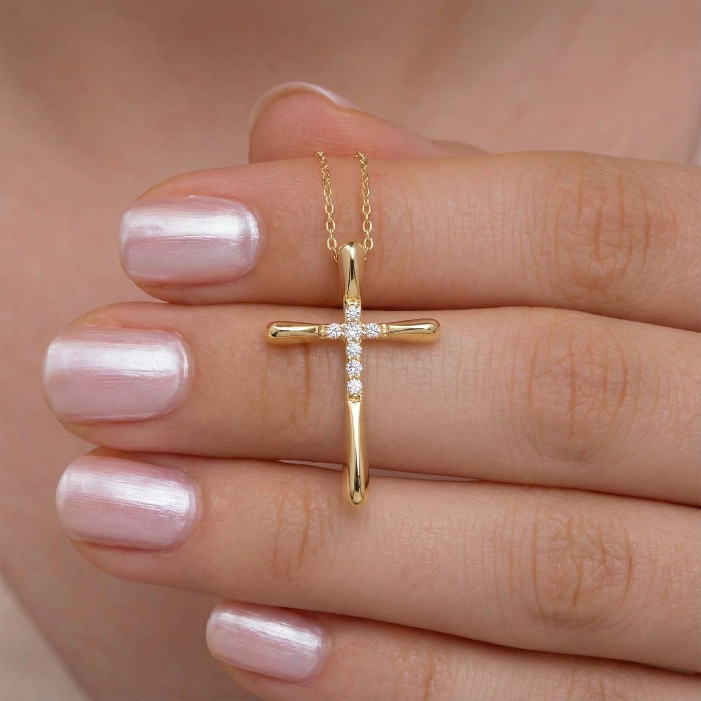 Diamond Bold Cross Necklace