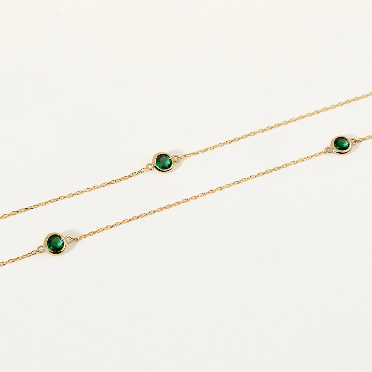 Emerald Station Necklace
