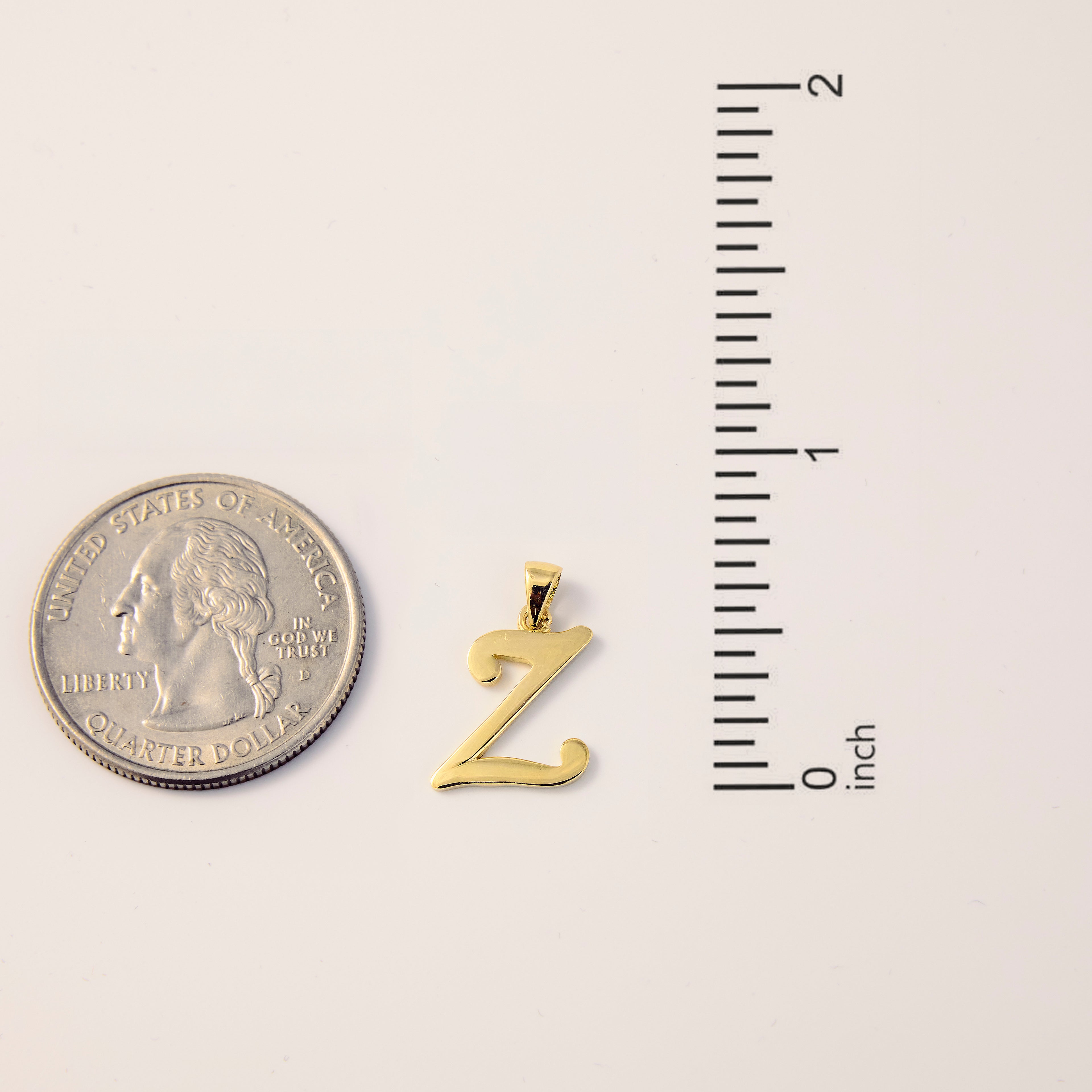 Dainty Script Letter Pendant Necklace