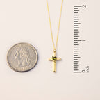 Birthstone Heart Cross Pendant Necklace
