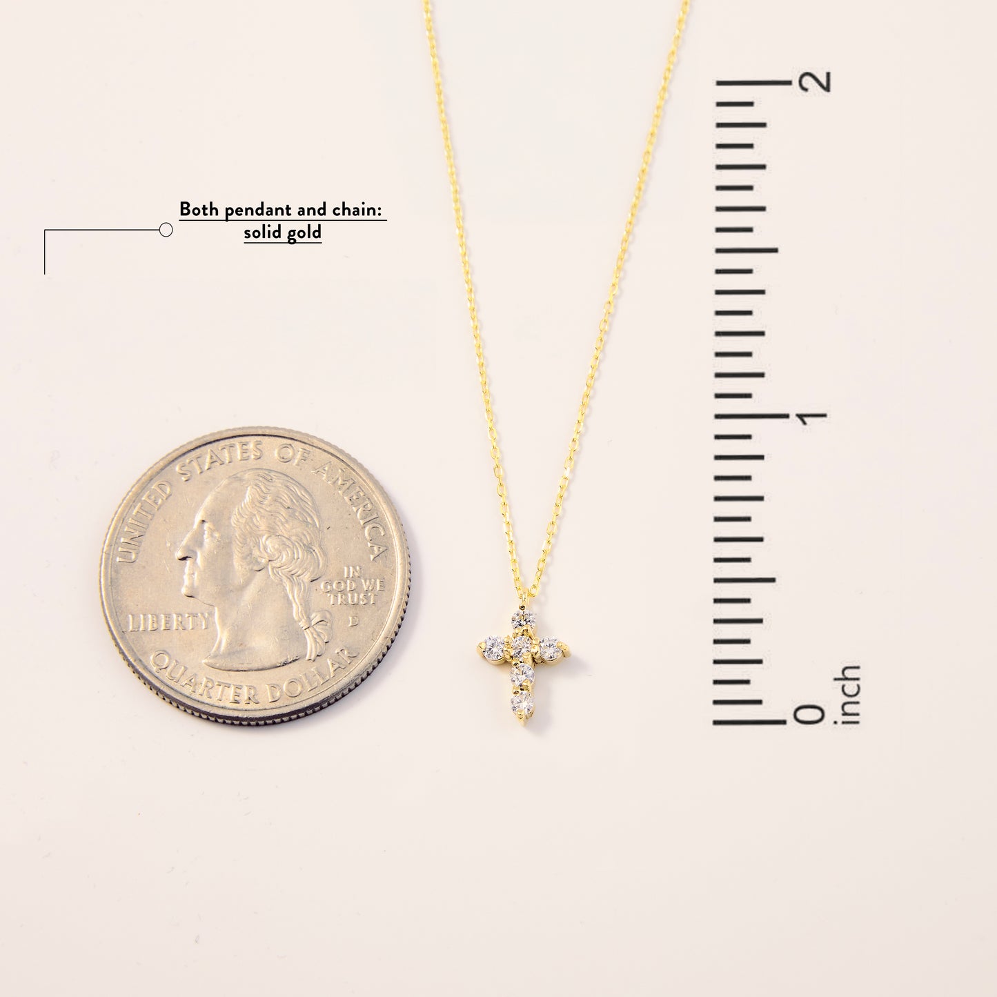 Diamond Cross Pendant Necklace