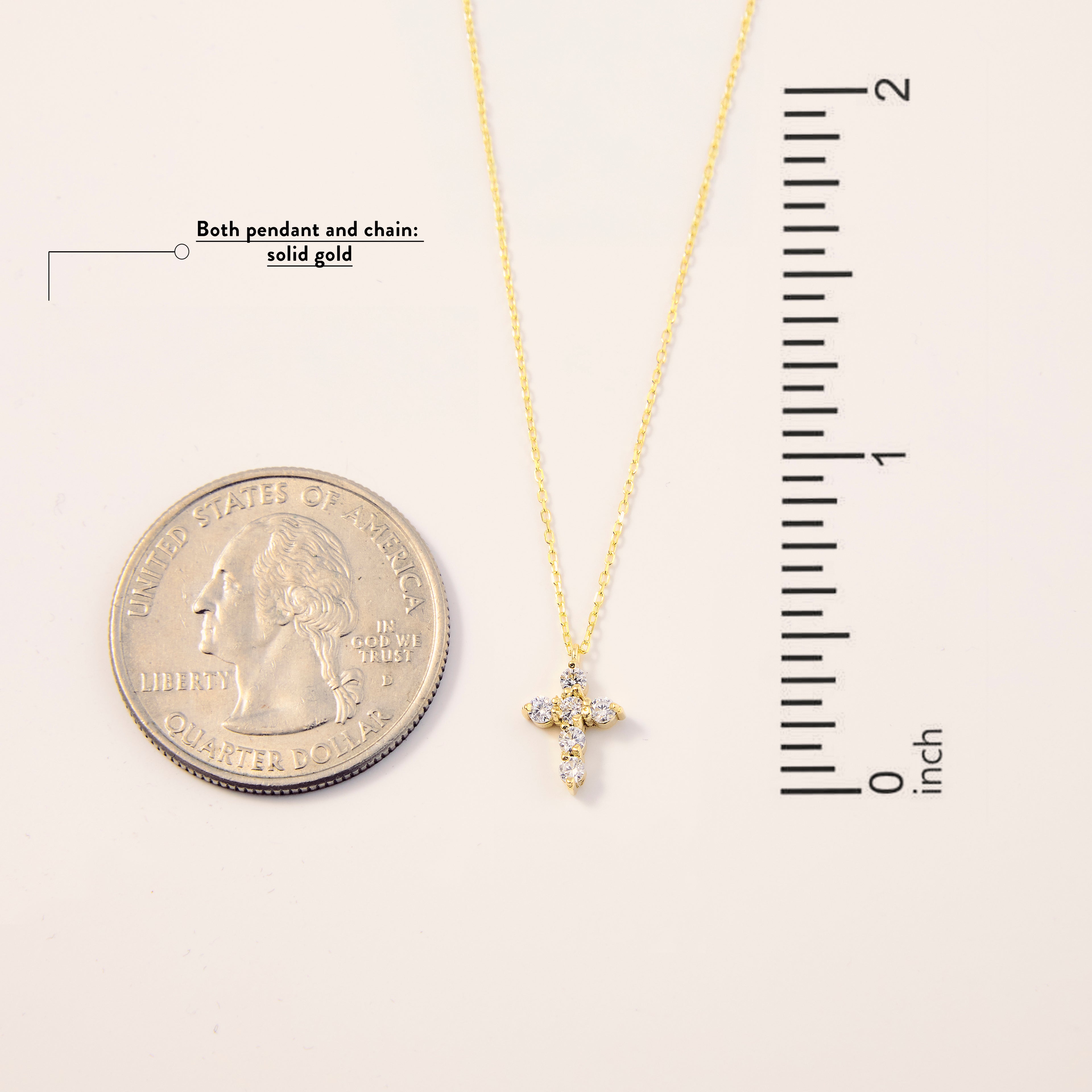 Diamond Cross Pendant Necklace