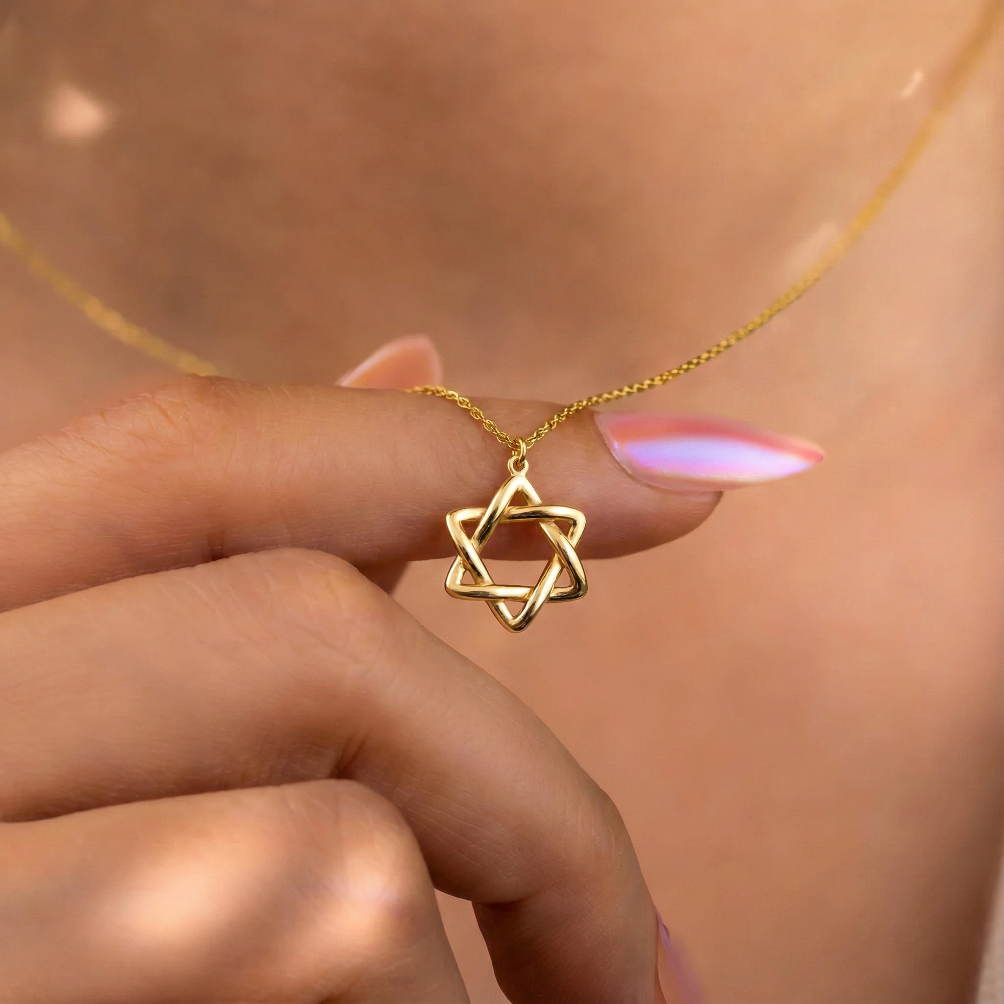 Infinity Star of David Necklace