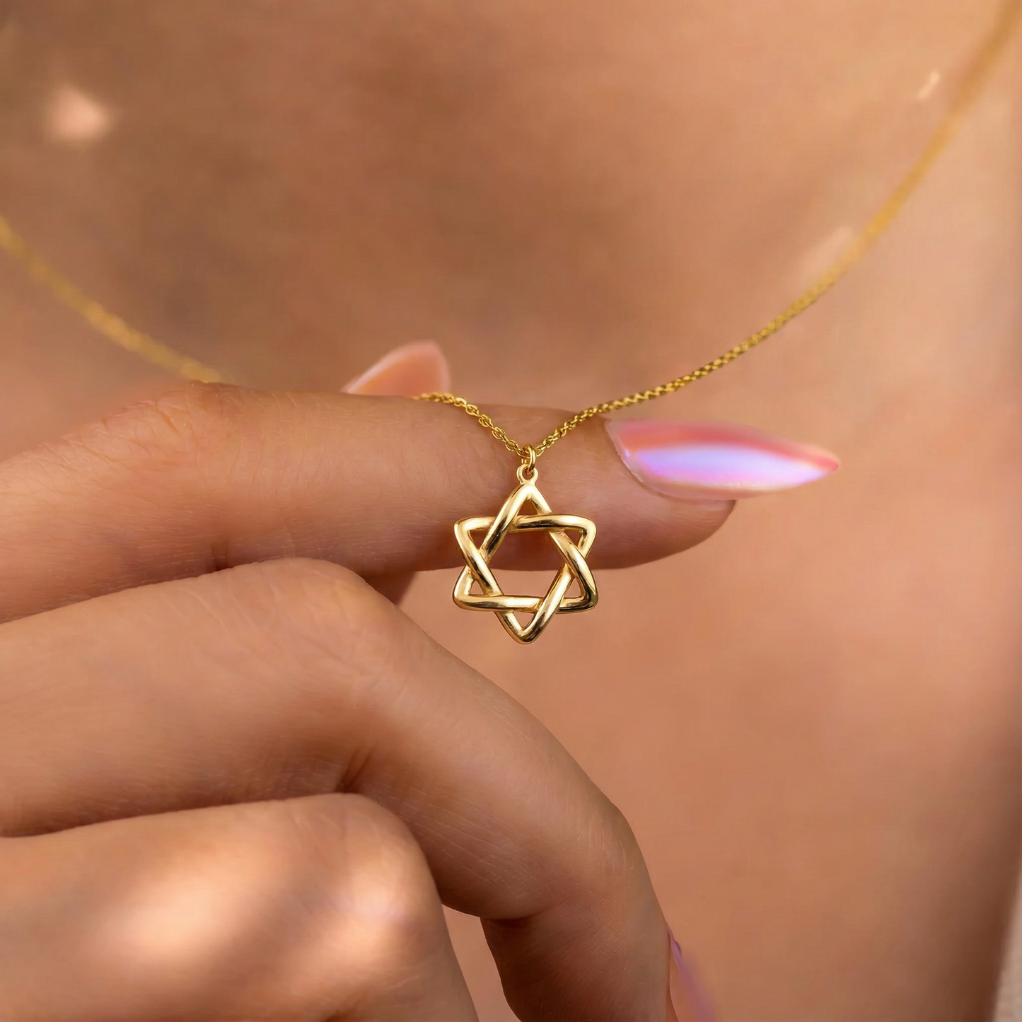 Infinity Star of David Necklace