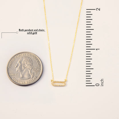 Diamond Paperclip Pendant Necklace