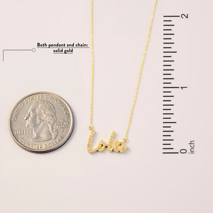 Diamond Script Name Necklace