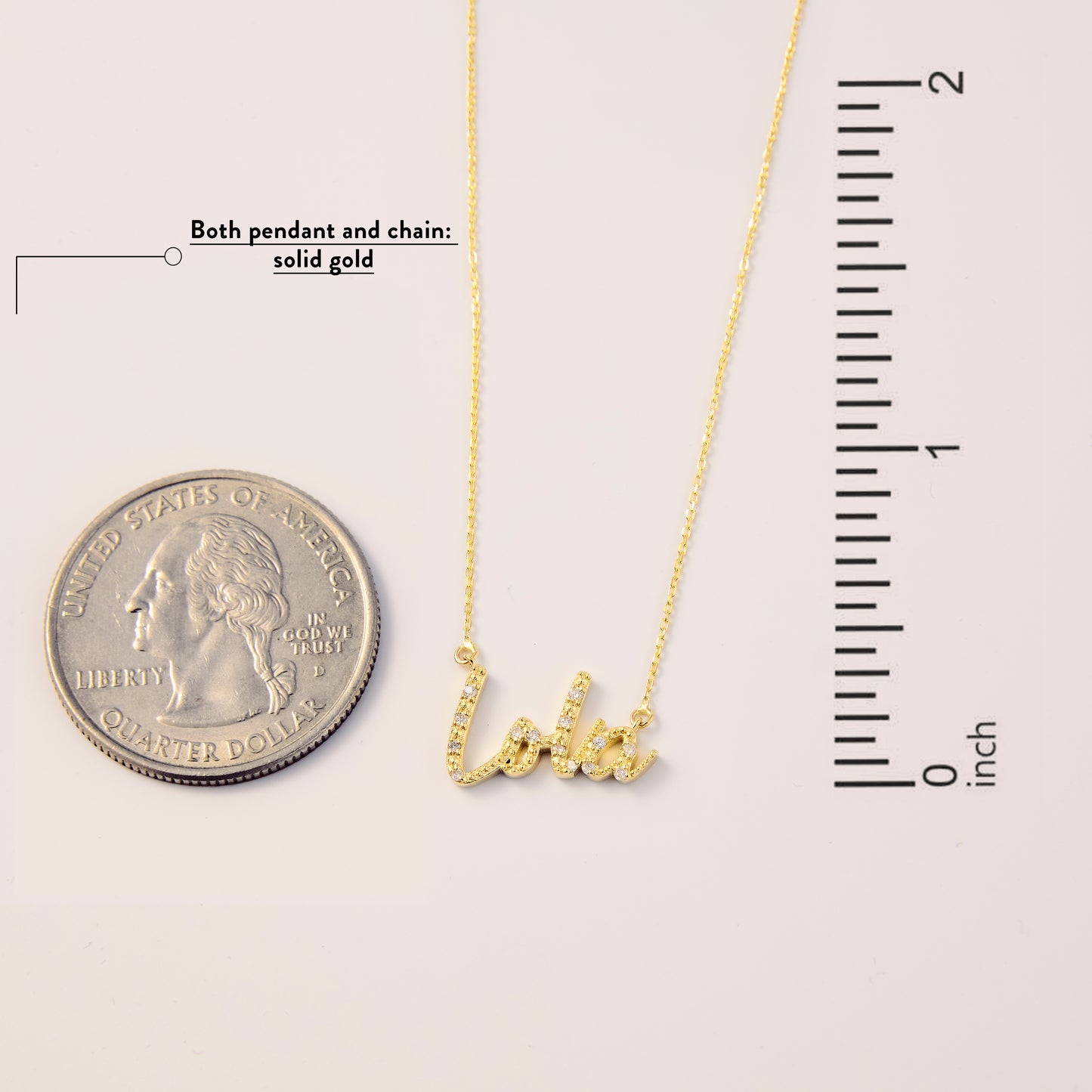 Diamond Script Name Necklace