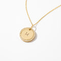Diamond Engravable Disc Necklace
