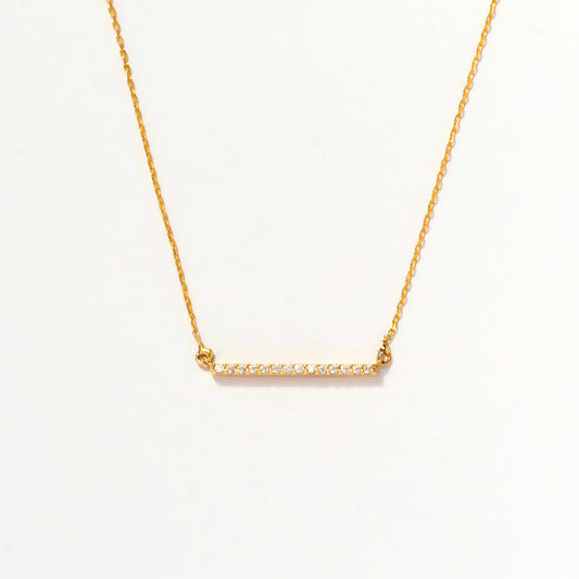 Pave Diamond Bar Necklace