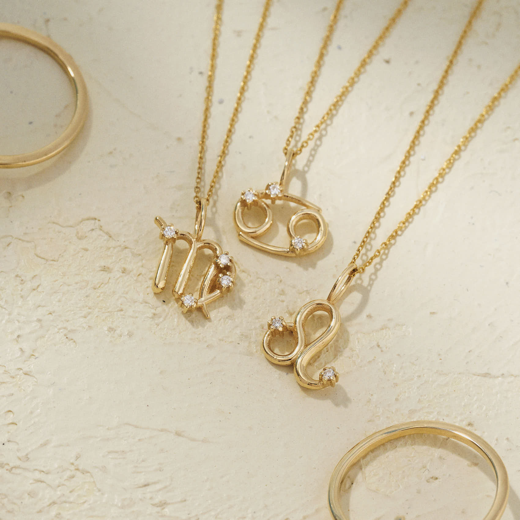 Diamond Zodiac Sign Necklace