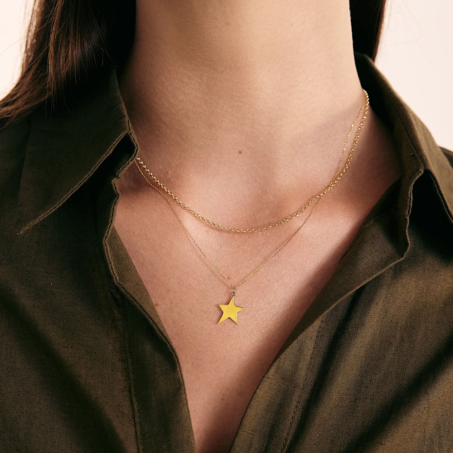 Enamel Star Necklace