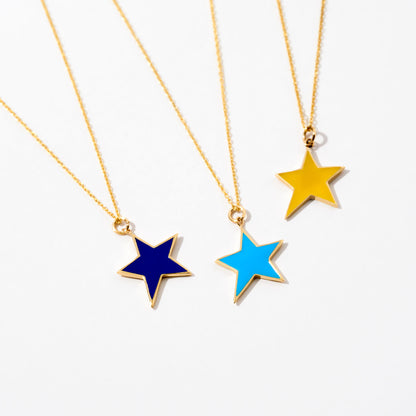 Enamel Star Necklace