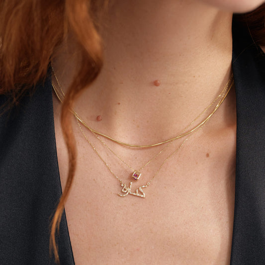 Birthstone Cage Necklace