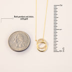 Diamond Interlocking Circle Necklace