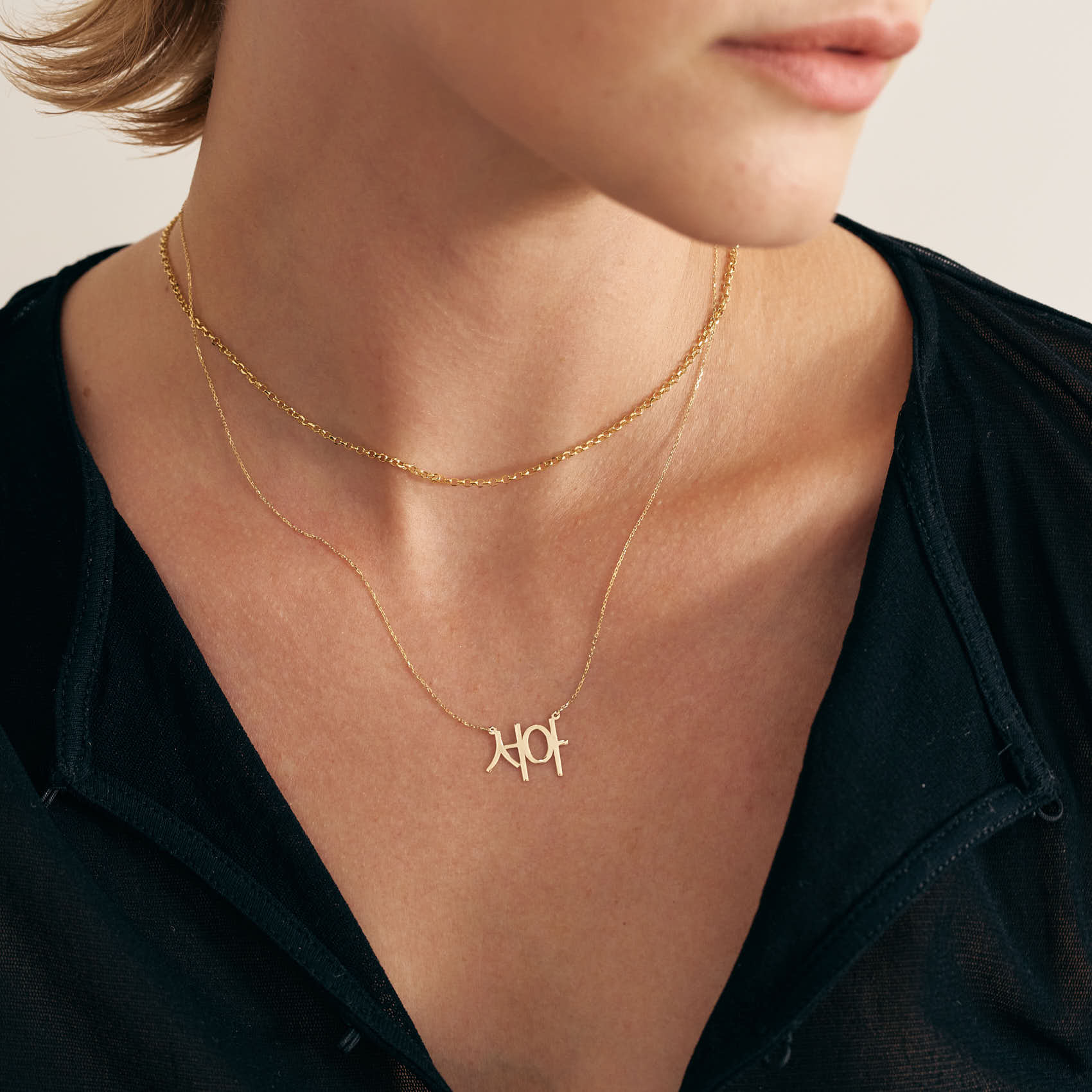 Custom Korean Name Necklace