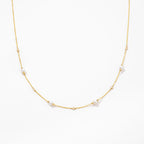 Diamonds and Pearls by the Yard Drop Necklace