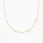 Diamonds and Pearls by the Yard Drop Necklace