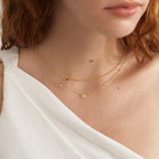 Diamond Station Star of David 10K Solid Gold Necklace