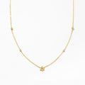 Diamond Station Star of David 10K Solid Gold Necklace