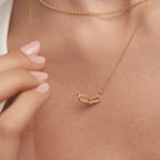 Diamond Paperclip Interlocking Necklace