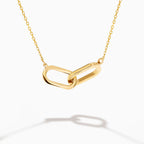Intertwined Linked Paperclip Necklace