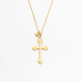 Diamond Budded Cross Necklace