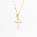Diamond Budded Cross Necklace