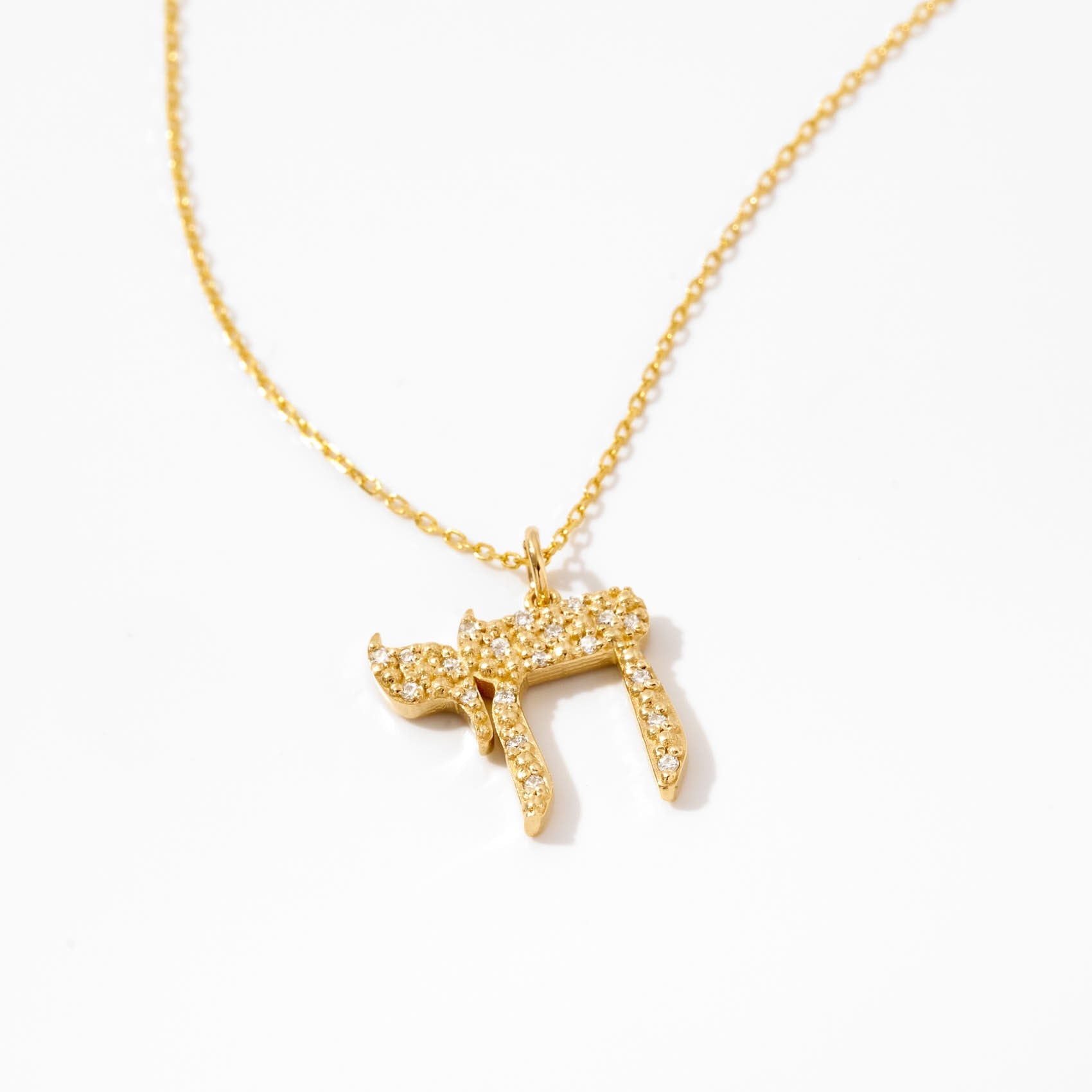 Diamond Chai Life Necklace